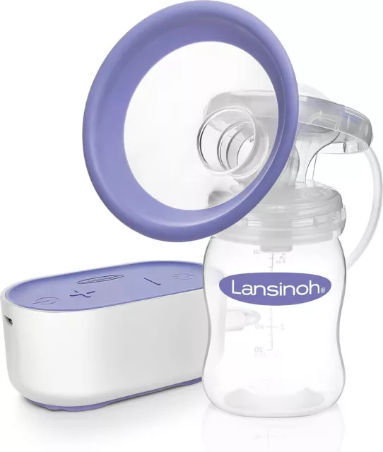 Extractor de leche eléctrico compacto Lansinoh pequeño y silencioso. ¡Compatible con Power Bank!