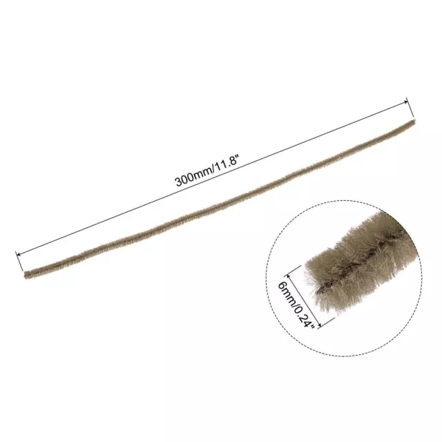 200 Pack limpiador de tubos Chenille Sticks 30cm / 12 "para DIY Art Light Brown 2