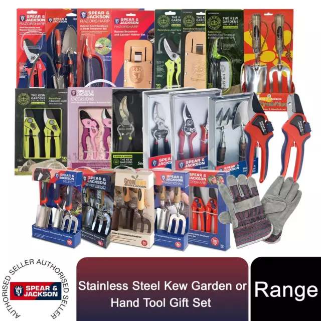 Spear & Jackson Stainless Steel Kew Garden or Hand Tool Gift Set Range