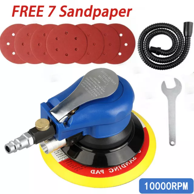 6" Air Random Orbital Palm Sander 150mm Dual Action Auto Orbit DA Sanding Tool