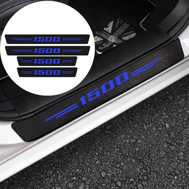 4x For Silverado 1500 Blue Truck Cab Door Sill Scuff Plate Step Cover Protector