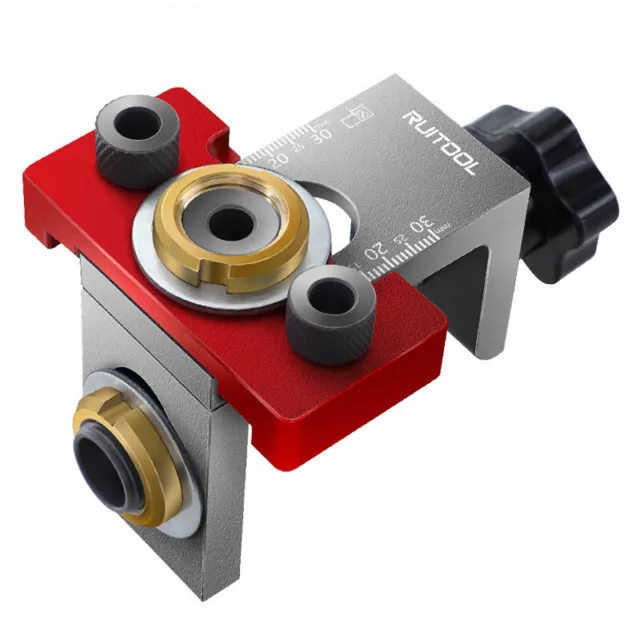 Three in one hole drilling locator, round wooden tenon connector drilling tool