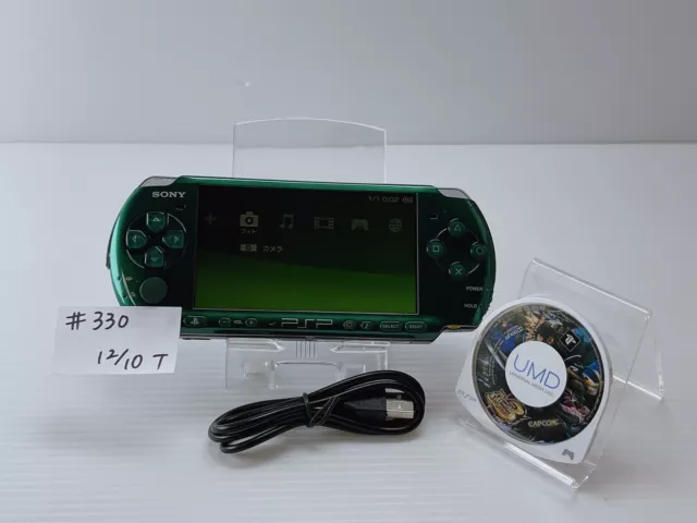 Playstation Portable Spirited Green PSP 3000SG Sony Limited Console F/S  used