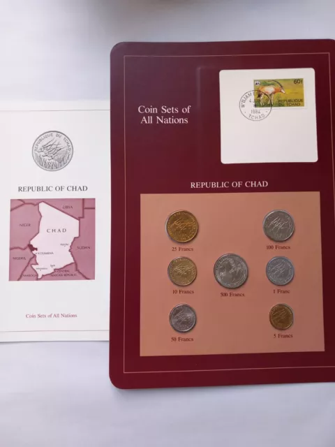 Coin Sets of All Nations - Republic Of Chad Uncirculated Coin Set Coa Inc