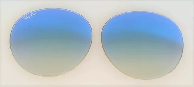 Verres Rechange ray ban Rond 3447 50 Bleu Miroir Nuancé