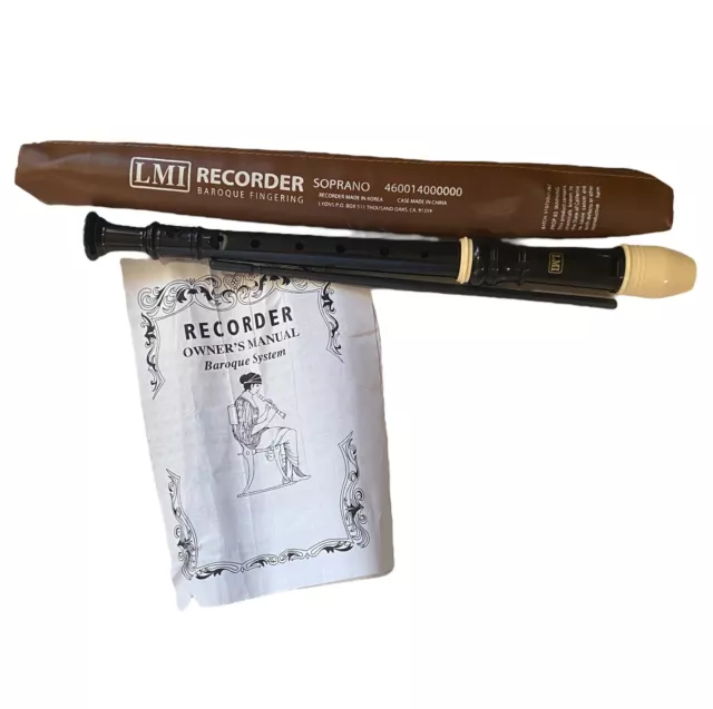 LMI RECORDER SOPRANO 46001 4000000 in Original Vinyl Case With