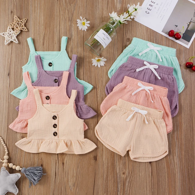 Toddler Baby Girls Clothes Kids T-shirt Tops Pants Tracksuit Outfits Set 0-4Year