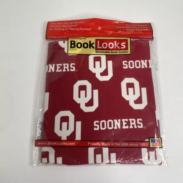 Oklahoma Sooners OU Red Stretchable Fabric Book Cover The Original Book Looks