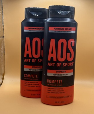 LOT OF 2 AOS Art of Sport Body Wash Compete Energizing Citrus 16 oz $9.
