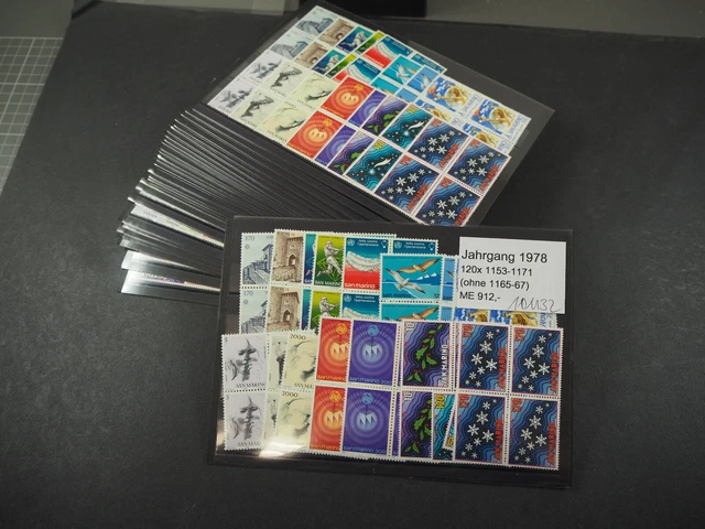 San Marino 1978, 40x Jahrgang  (ohne 1165/67),**/MNH, MiNr. 1153/71, ME 304,-