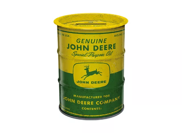 John Deere Spardose Ölfass Sparbüchse Geldspardose Kinder Matt Logo Sparschwein John Deere Spardose Ölfass Sparbüchse Geldspardose Kinder Matt Logo Sparschwein