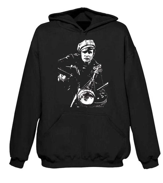 Marlon Brando Felpa - Il Wild Uno Biker T-Shirt Pop Art - Taglie Dalla S XXL