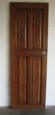 Antique Carved Single Mexican Old #12-Primitive-Rustic-27x80x1.5-Barn Door
