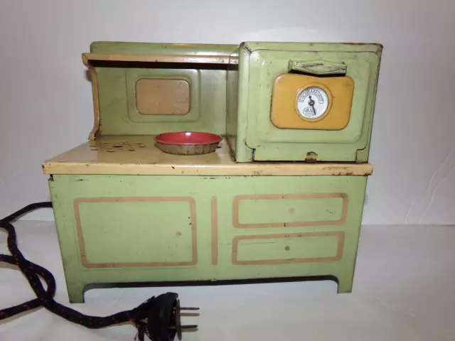 Vintage Girard Metal Electric Play Toy Stove