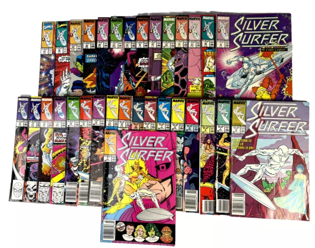 SILVER SURFER Vol. 3 #1-30, 36 & 42  (1987-90) Lot of 32 High Grade Marvel Comic