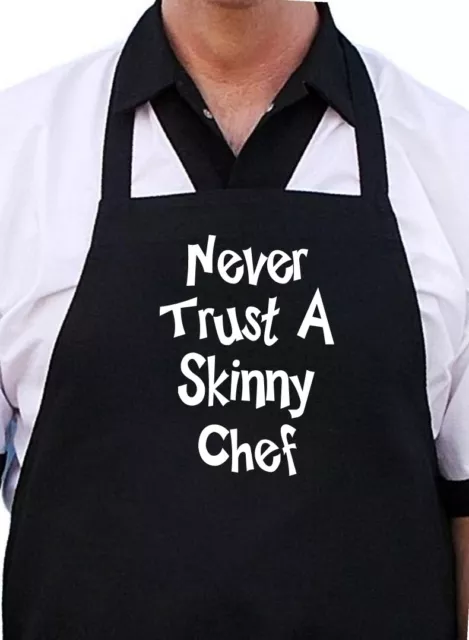 Never Trust A Skinny Chef Aprons With Attitude, Funny Cooking Quotes, Bib Aprons