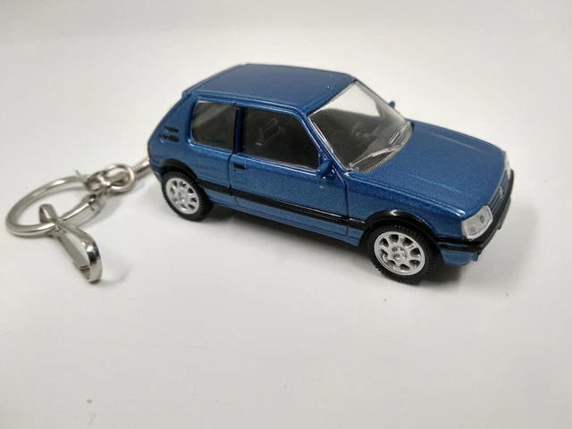 Porte-clés Métal Peugeot 205 GTI 1.9L Rouge - Modèle Miniature 1:54 - Neuf