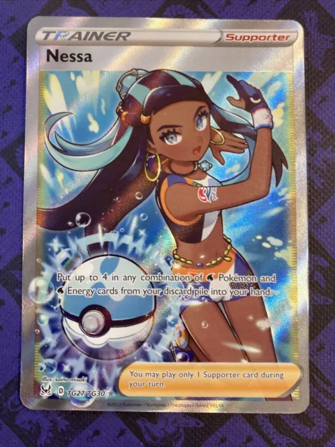 Pokemon Card Nessa TG27/TG30 Trainer Gallery Lost Origin Full Art Trainer N/M