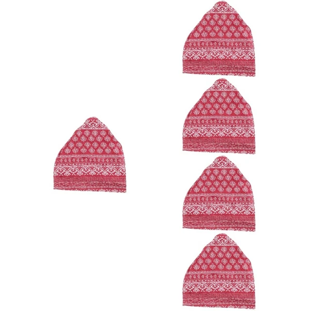 5pcs femmes bonnet chapeau de sommeil élastique cheveux ménagère capot souple