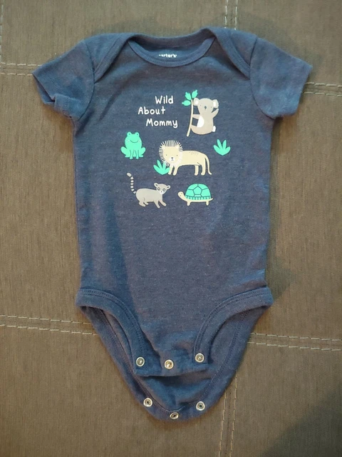 Carter's Infant Baby Boy Short Sleeve Animal Bodysuits 3 Months Lot Of 2 3