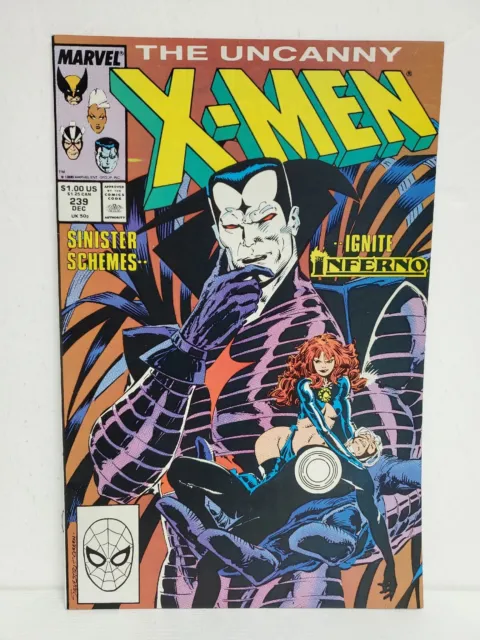 Uncanny X-Men #239 - Mr. Sinister 2nd App, 1st Cover - Marvel Comics 1988