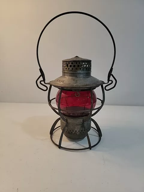 Antique Dressel Arlington NJ Railroad Lantern w/Red Globe, G.N.R.Y.