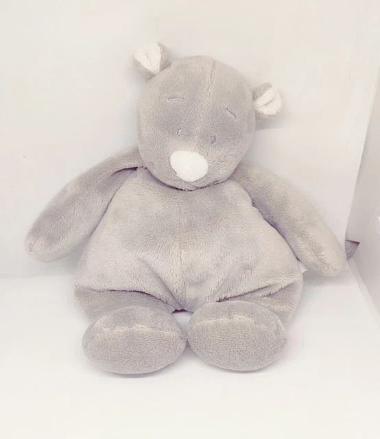 Noukie's Nouky l'ours peluche doudou gris blanc 26cm