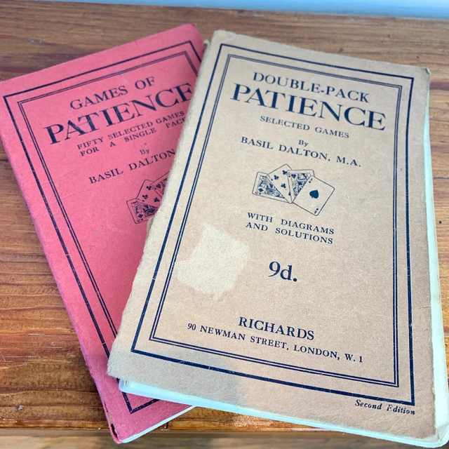 Vintage Basil Dalton Patience Card Games Books 1930’s Richards London