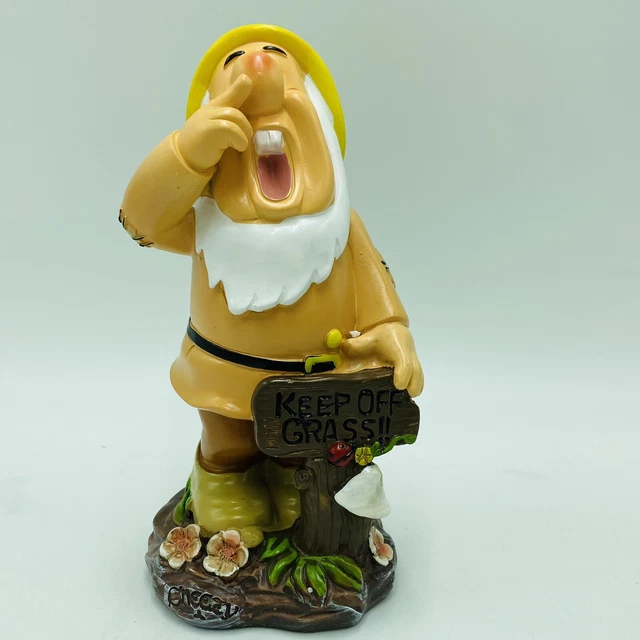 Sneezy Garden Statue 7.5" Disney Snow White and the Seven Dwarfs Keep Off Grass!