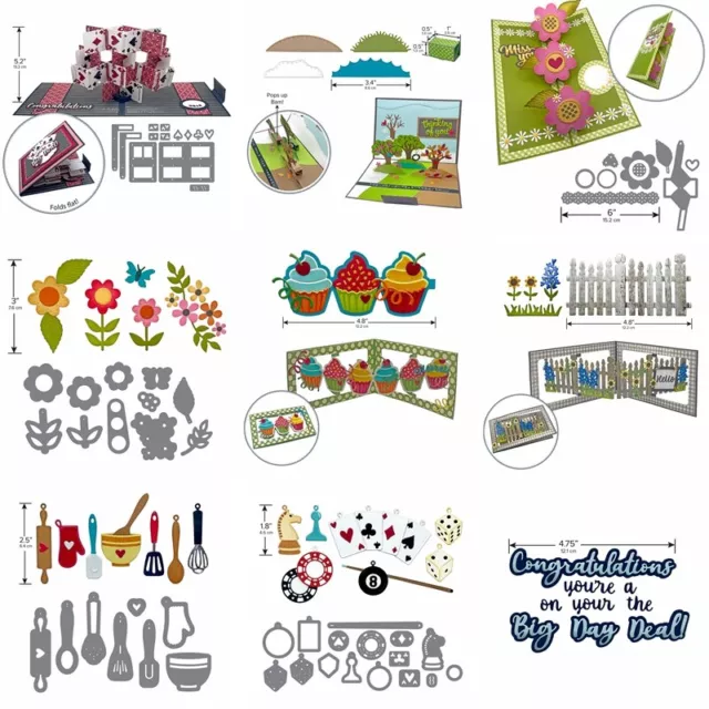 Pop up Kitchenware Cake Metal Cutting Dies Stencils DIY Scrapbooking Craft Album