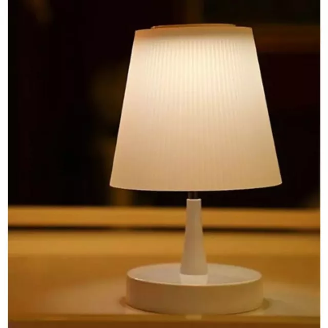 Lampada Da Tavolo Led 4W Touch Dimmerabile Batteria Ricaricabile Bianca Cromata