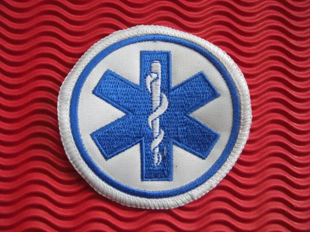 Star of Life Rettungsdienst Stickemblem Patch Abzeichen Aufnäher   70 mm