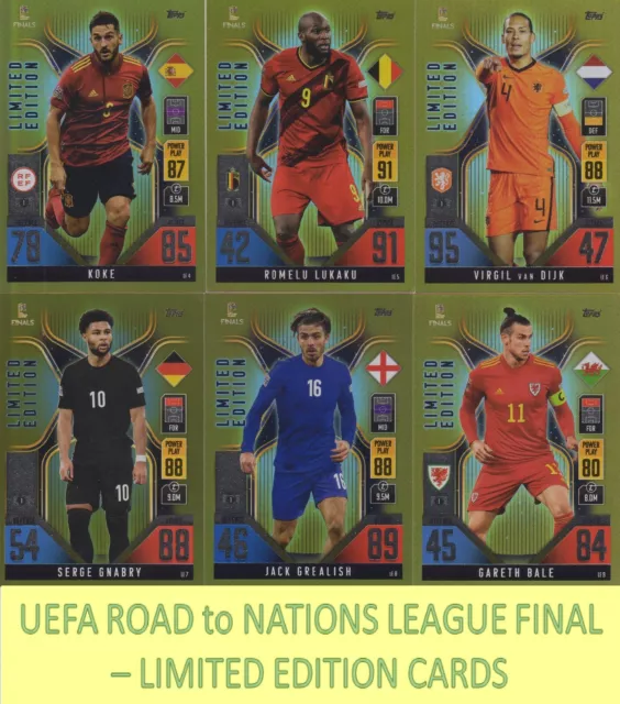 Topps Match Attax 101 -  Road to Nations League Finals Limited Edition Cards