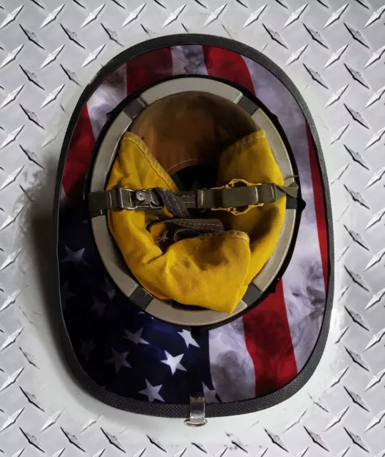 Salty USA American Flag Fire Helmet Wrap Brim Trim