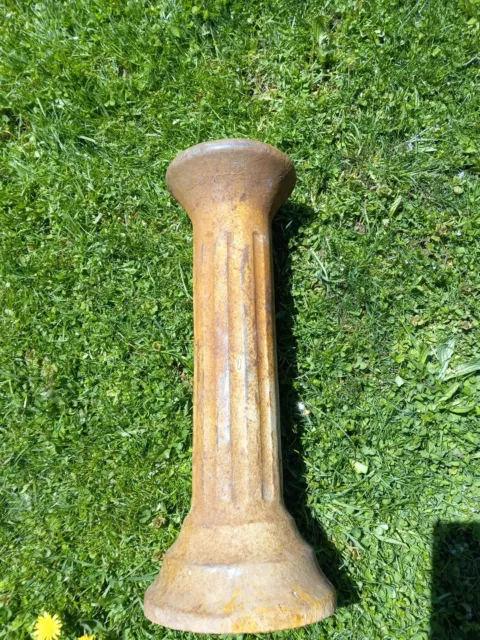 Vintage Cast Iron Column Base Stand 20 Inches Vintage Cast Iron Column Base Stand 20 Inches