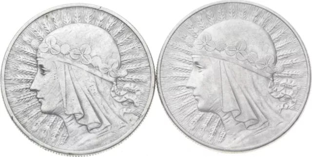 Polen - 2 Stück: 10 Zlotych 1932