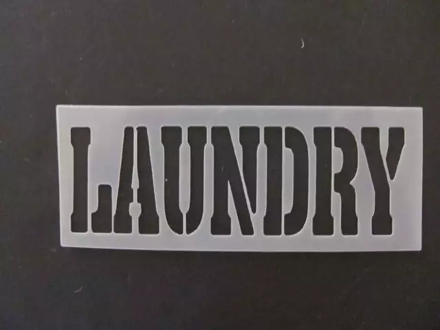STENCIL Mini Laundry Art Paint Airbrush Mylar Signs L331