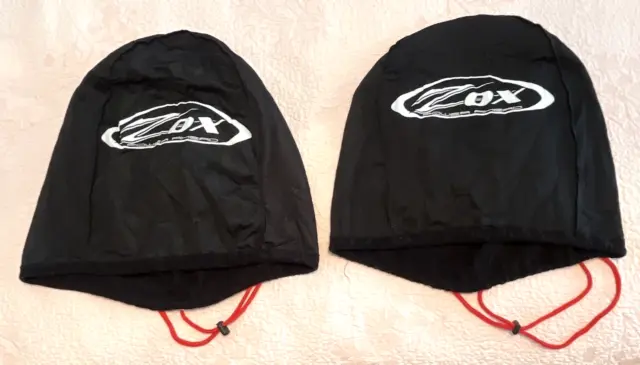 Lot Of 2 ZOX Helmets Black Motorcycle Dust Helmet Storage Cover Drawstring Bags