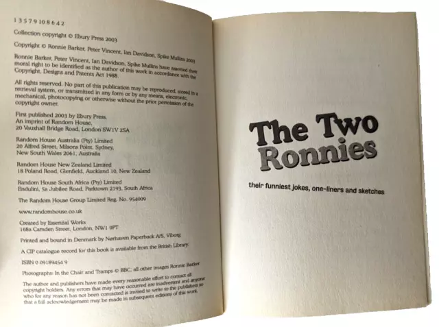 The Two Ronnies Paperback 2003 | Comedy Classics Collection 2
