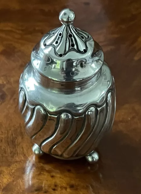 Dolce vaso/cantina pepe antico argento sterling Birmingham 1900 28 grammi