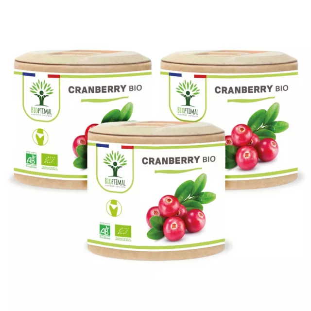 Cranberry Bio - Complément alimentaire - Fabriqué en France - 180 gélules