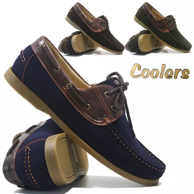 Mens Lace Up Walking Boat Deck Casual Comfort Driving Moccasin Loafer Shoes Size