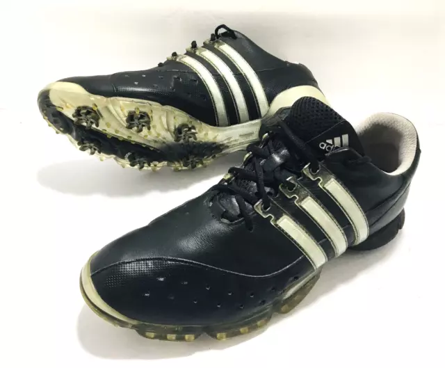 Adidas Tour 360 FitFoam Black Golf Cleats Size 12 Medium Men's Powerband Chassis