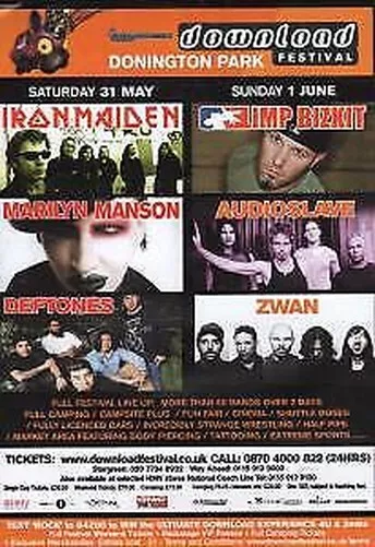 Download Festival 2003 Flyer flyer UK 2003 A5 single-sided flyer for festival