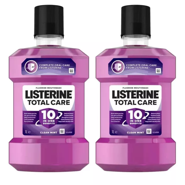 Listerine Total Care 10 In 1 Sauber Neuwertig Mundwasser Packung 2 X 1L