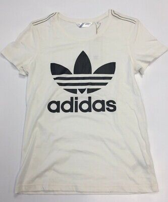 Adidas Originals White T-Shirt Big Logo 14 Yrs. Girls. Brand New.