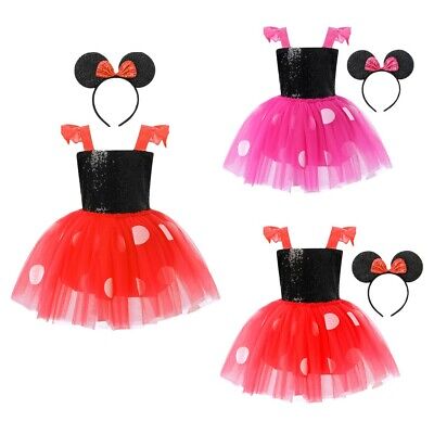 Girls Tutu Dress Polka Dots Princess Birthday Party Fancy Costume Outfits Kids