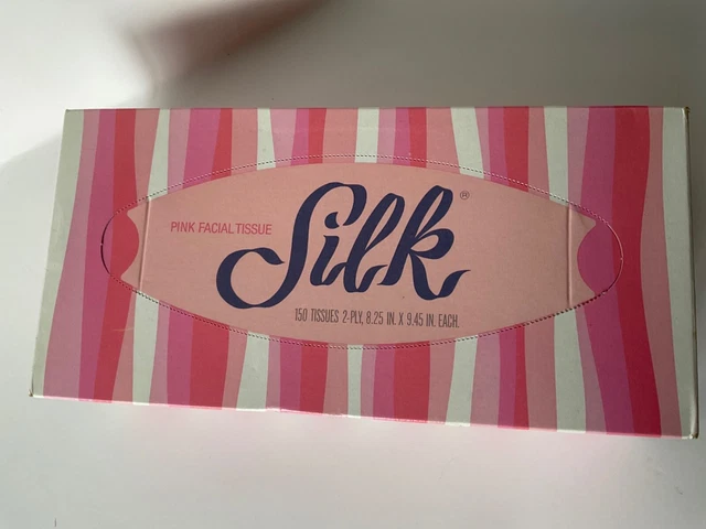 Vintage NOS SILK Tissue 1971 pink tissues TV MOVIE PROP, collectible