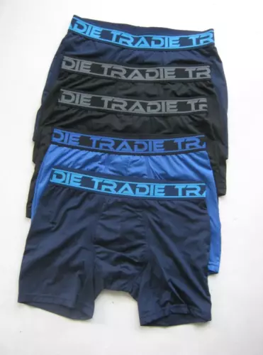 5 X  Men Underwear Tradie Mesh Coolmax Mid Leg Trunk