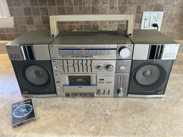 Jvc Pc R11 JVC PC-11 CASSETTE Stereo System Boombox Ghettoblaster 1980's with ...
